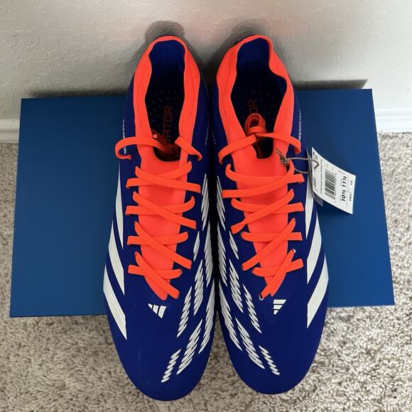 Adidas Predator PRO FG Soccer Cleats Shoes Blue IF6330 Mens Size 10.5 NWT - Picture 4 of 9